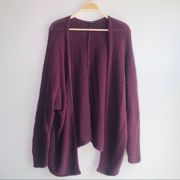Brandy Melville Sweaters - Brandy Melville maroon thick Caroline cardigan